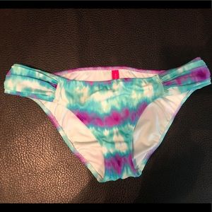 Tie Dye Runched Hipster Swim bottoms